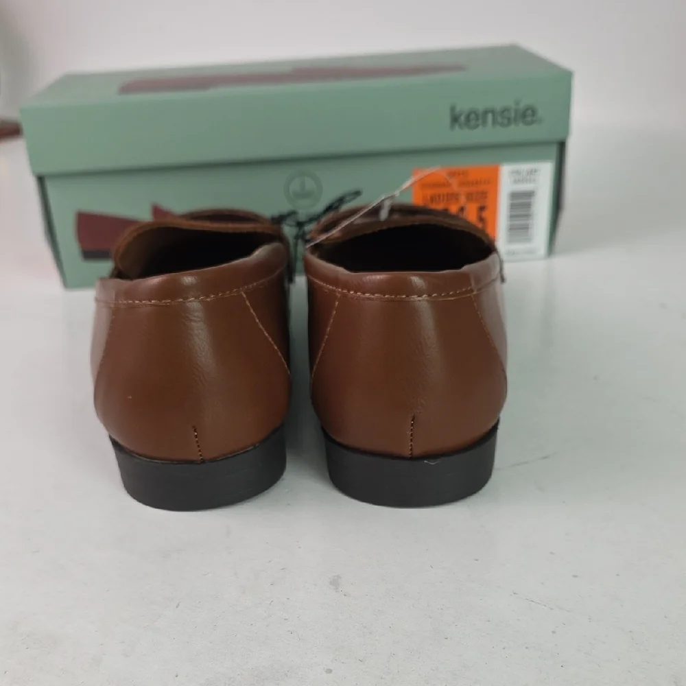 Kensie Women's Loafers Size 8.5 EU 38.5 Brown Tan‎ Fax Leather Slip On Shoes